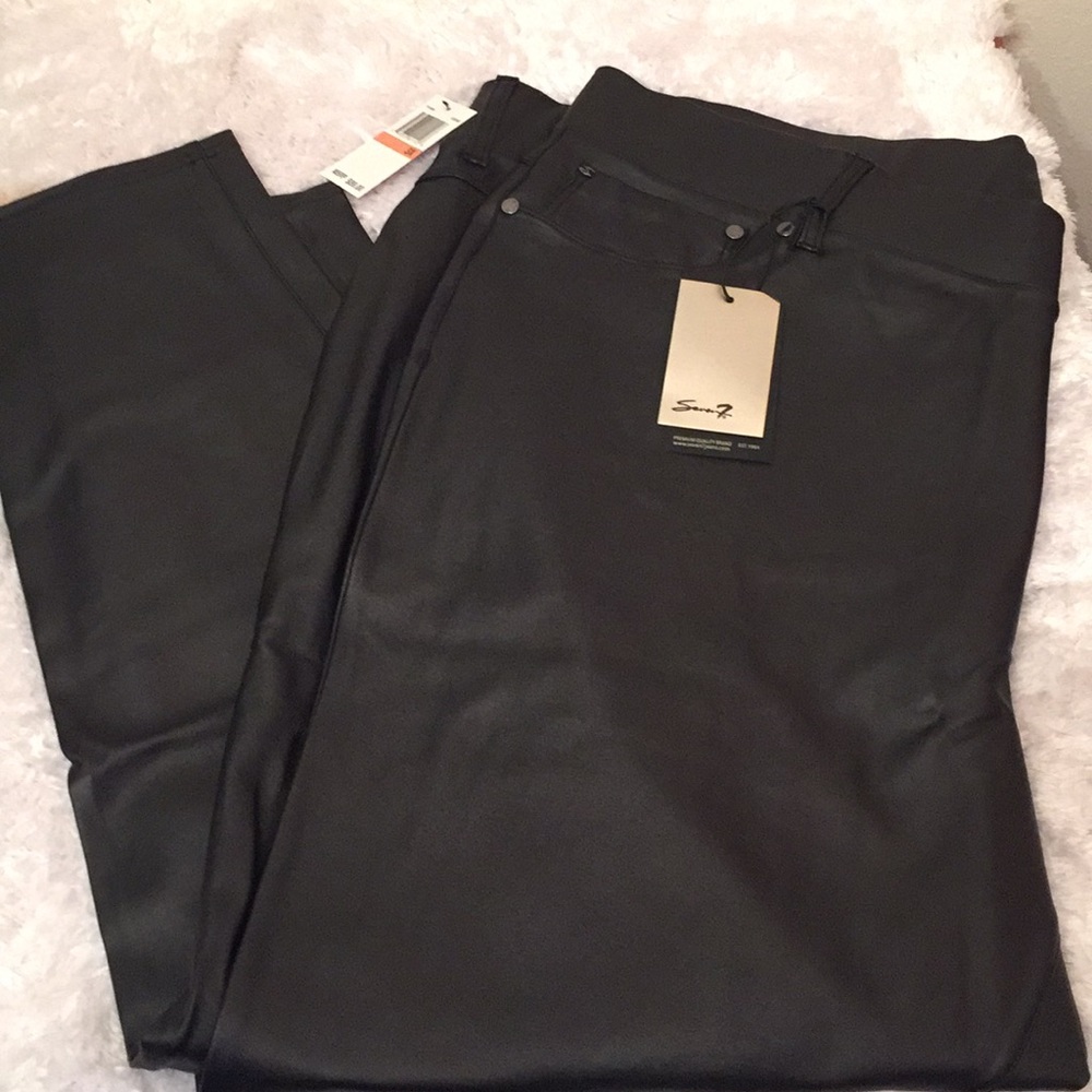 Seven7 Pull on Pointe Faux Leather Pants